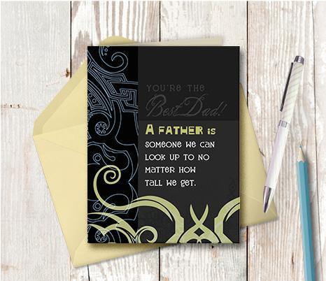 0200 Father Look Up To Note Card - deloresartcanada