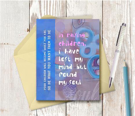 0201 Children Saved My Soul Note Card - deloresartcanada