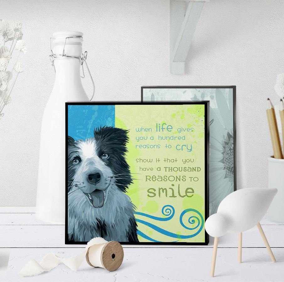 0204 Reason To Smile Shaggy Dog Art - deloresartcanada