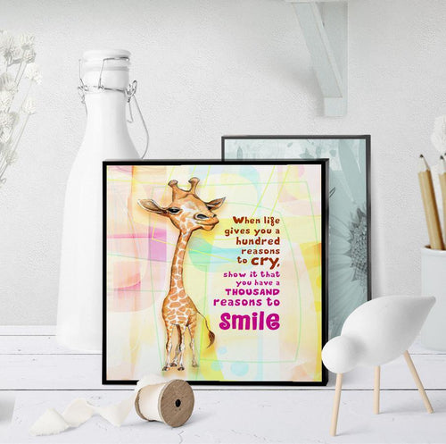 0204 Reasons To Smile Giraffe Art - deloresartcanada