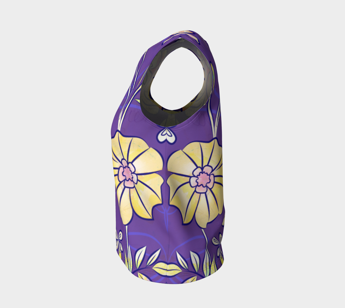 Francella Floret Loose Tank in Purples - deloresartcanada