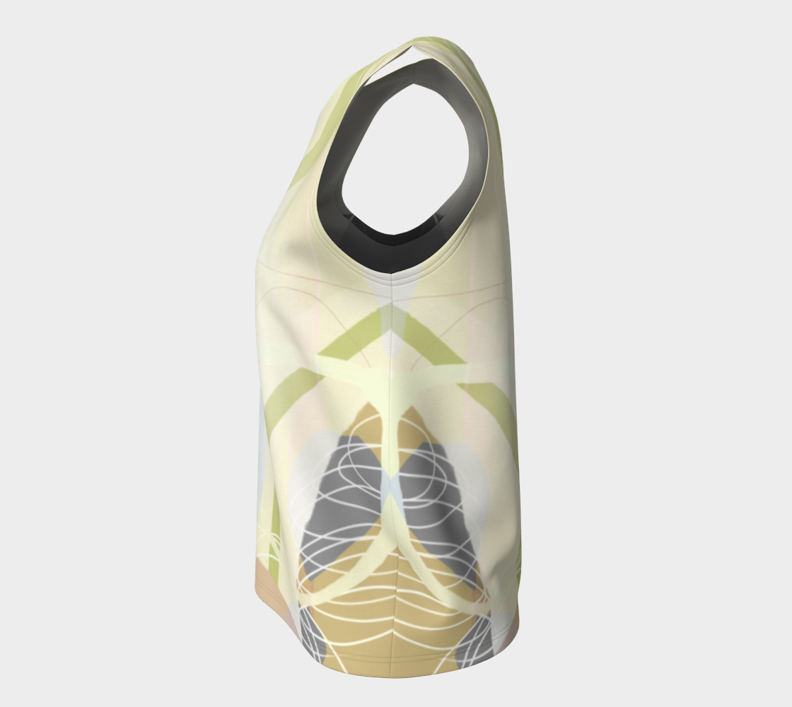 Shenanigans  Loose Tank by Deloresart Soft Yellows - deloresartcanada