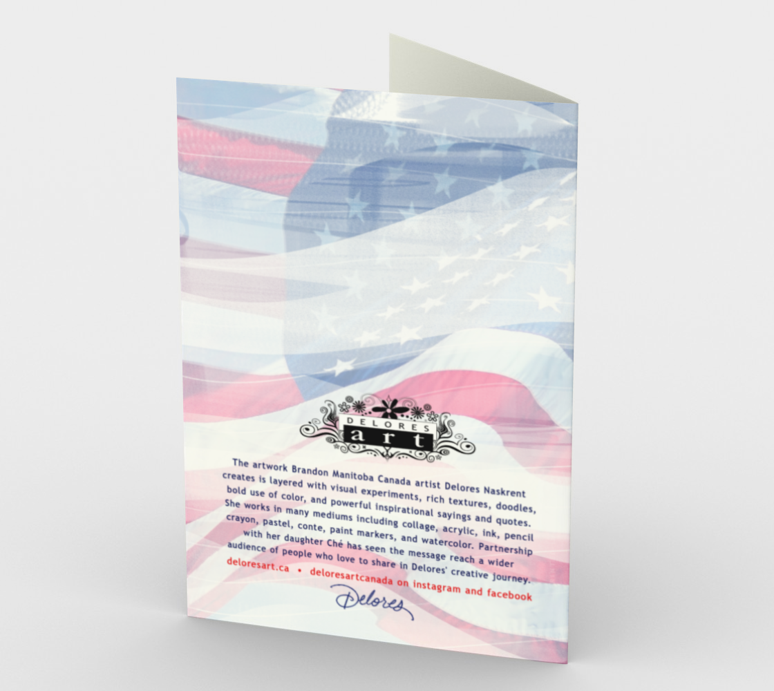 1364 The Flag Still Stands Card by Deloresart - deloresartcanada