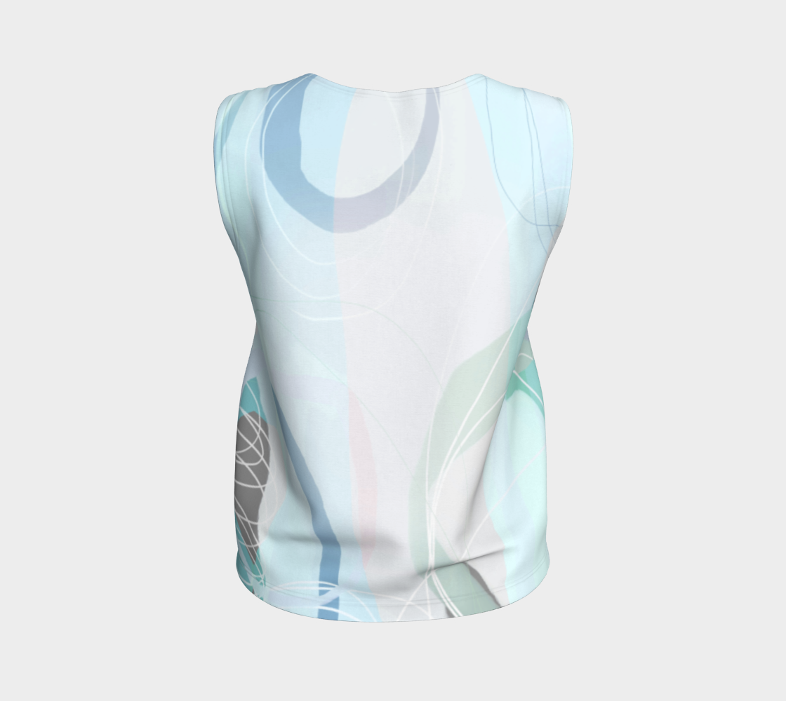 Shenanigans  Loose Tank by Deloresart Soft Blues - deloresartcanada