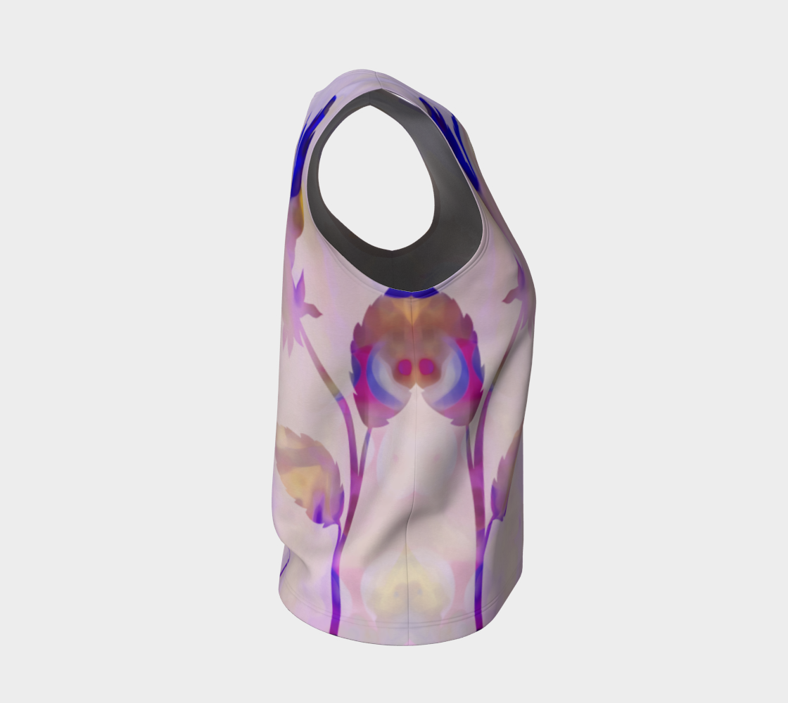 Breezy Blooms Loose Tank by Deloresart in Purples - deloresartcanada