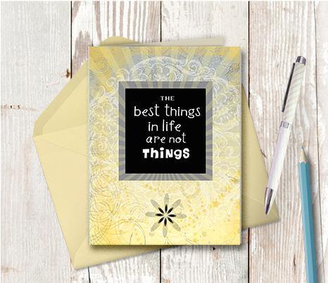 0219 Best Things Note Card - deloresartcanada