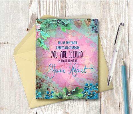 0225 Be Still Note Card - deloresartcanada