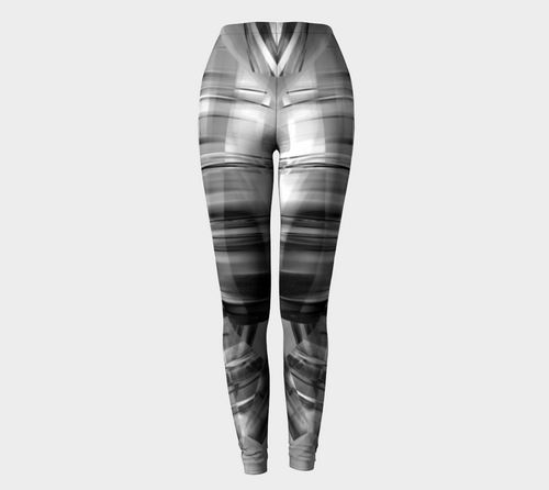 Tartan Cliffs Black Leggings by Deloresart - deloresartcanada