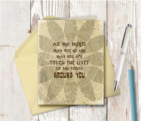 0226 Sunflower Things You Do Note Card - deloresartcanada