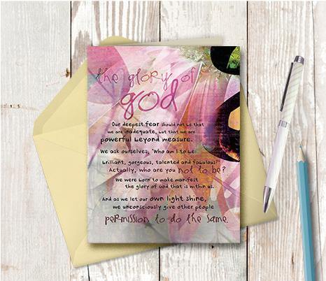 0227  Glory of God b and w Note Card
