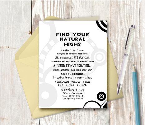 0228 Natural Highs Note Card - deloresartcanada
