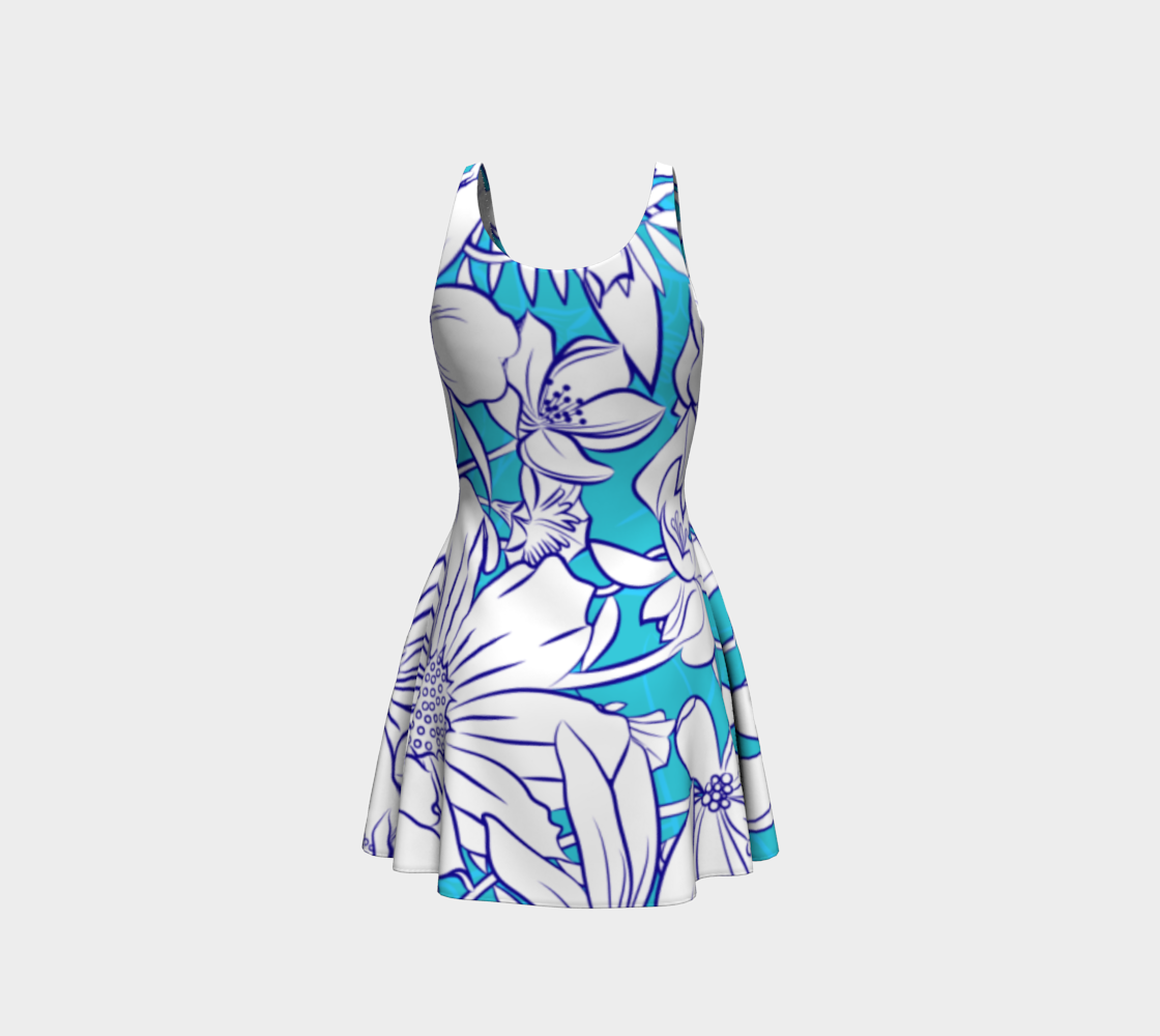 Flower Meadow Flare Dress by Deloresart