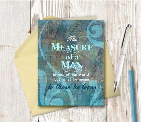 0231  Measure Of A Man Card Note Card - deloresartcanada