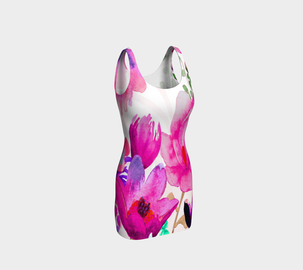 Pink Pleasure Bodycon Dress by Deloresart