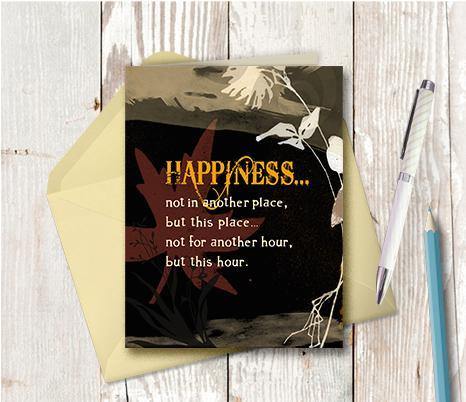 0245  Happiness This Hour Note Card - deloresartcanada