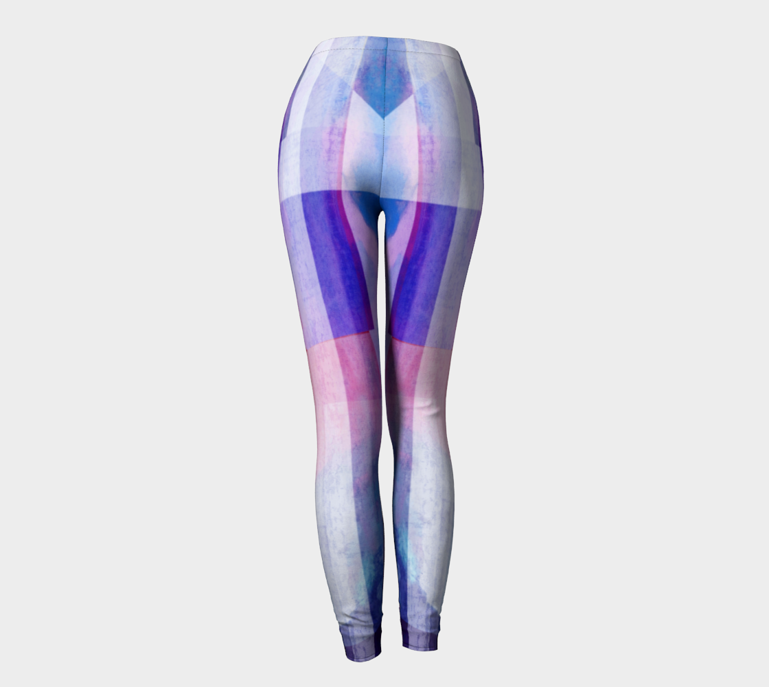 Squared Off Purple Leggings by Deloresart - deloresartcanada