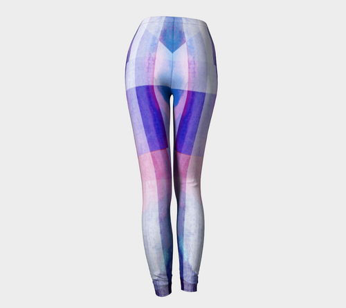 Squared Off Purple Leggings by Deloresart - deloresartcanada