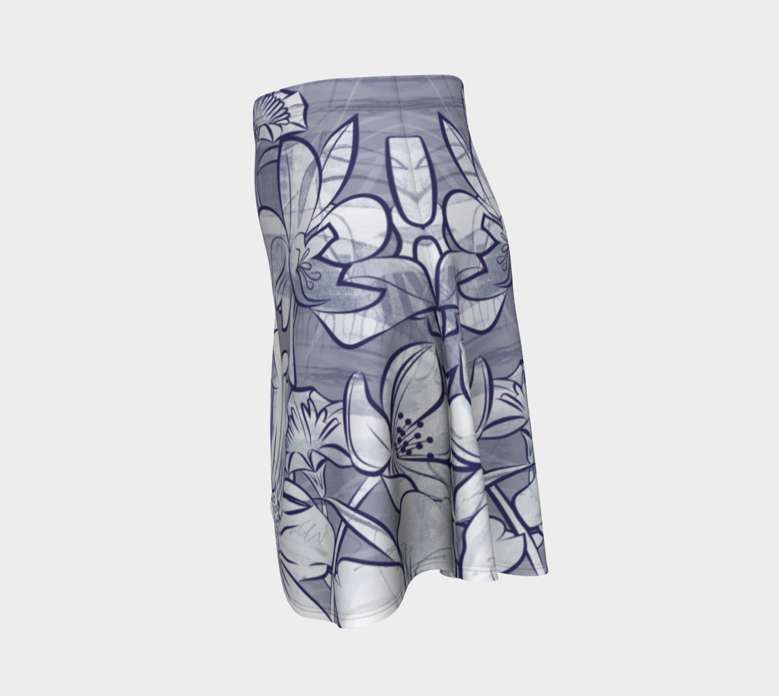 Flower Meadow Flare Skirt by Deloresart