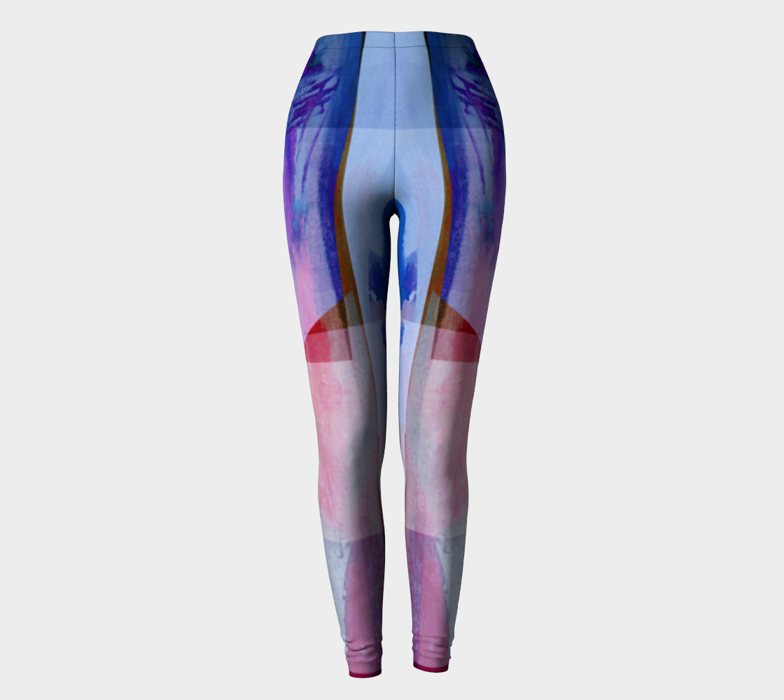 Squared Off Purple Leggings by Deloresart - deloresartcanada