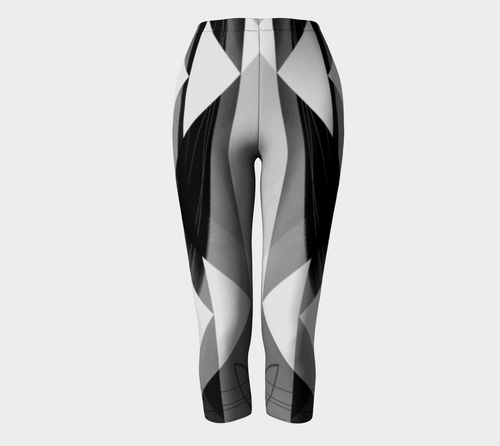 Obtuse Romance Grey Capris - deloresartcanada