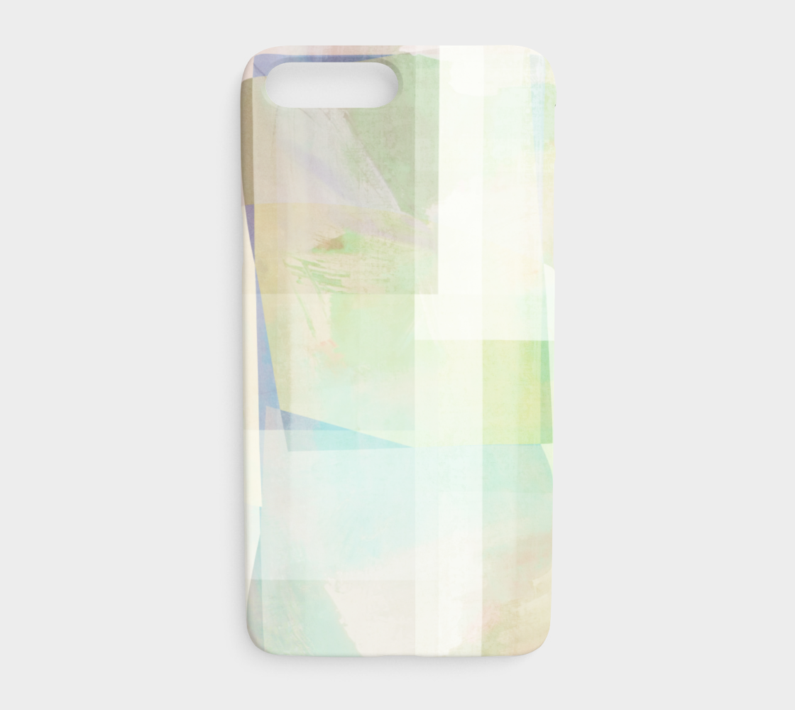 Del 490D Square Off Textured Purples And Greens Device Case - deloresartcanada