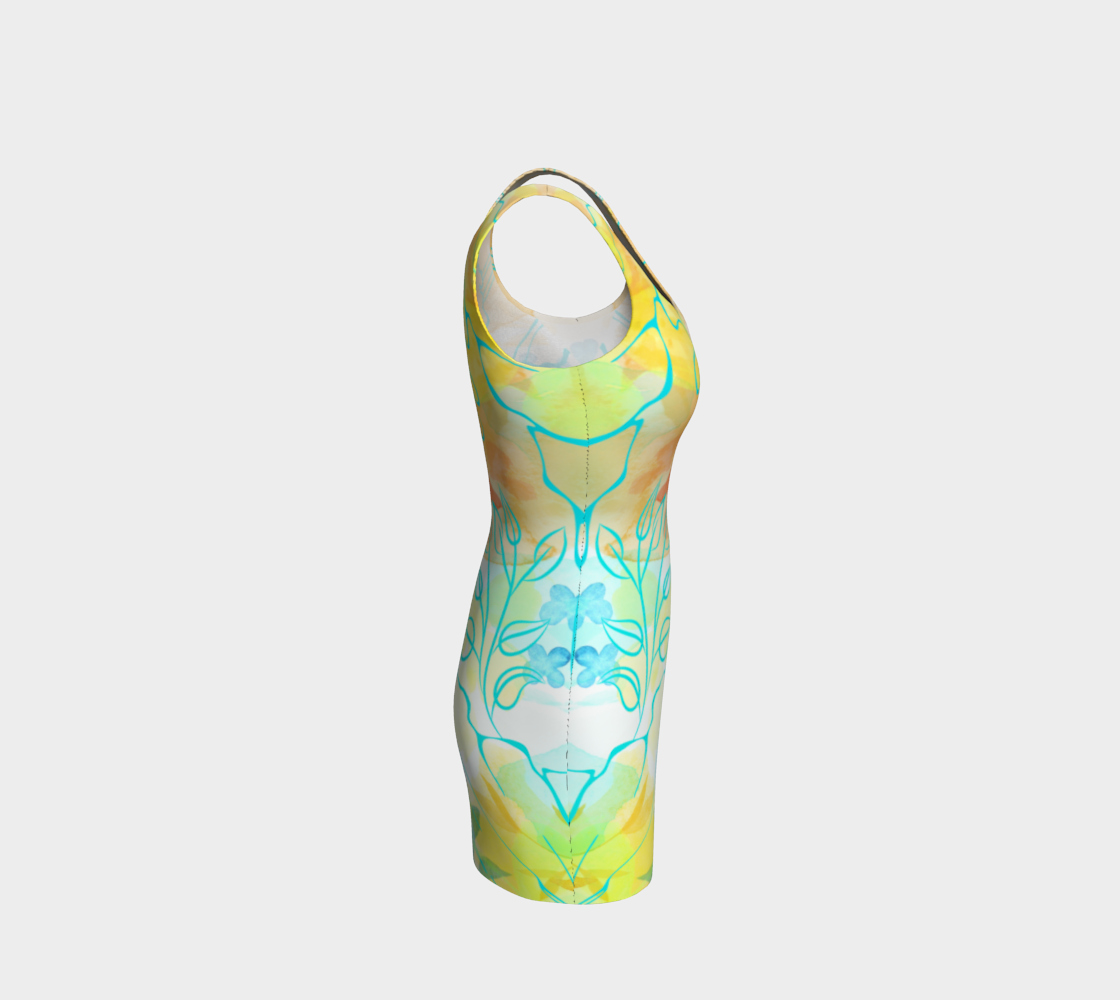 Posy Cluster Bodycon Dress by Deloresart