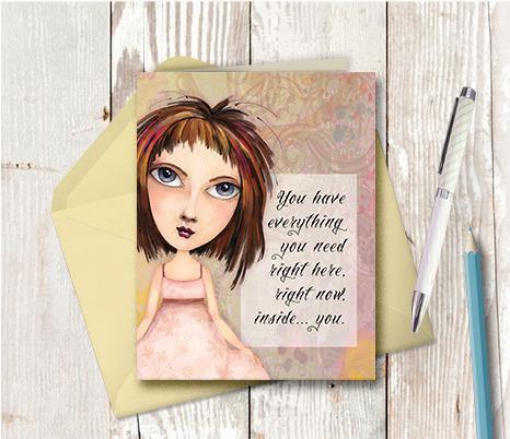 0260 Breathe Note Card - deloresartcanada