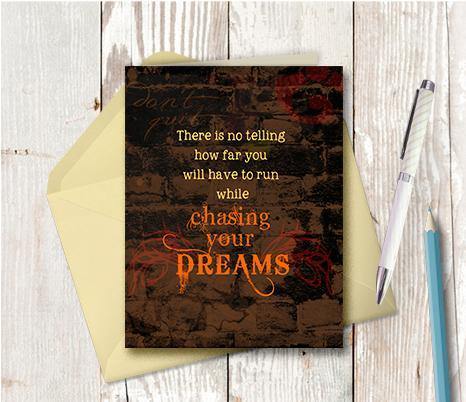 0265 Chasing Dreams Note Card - deloresartcanada