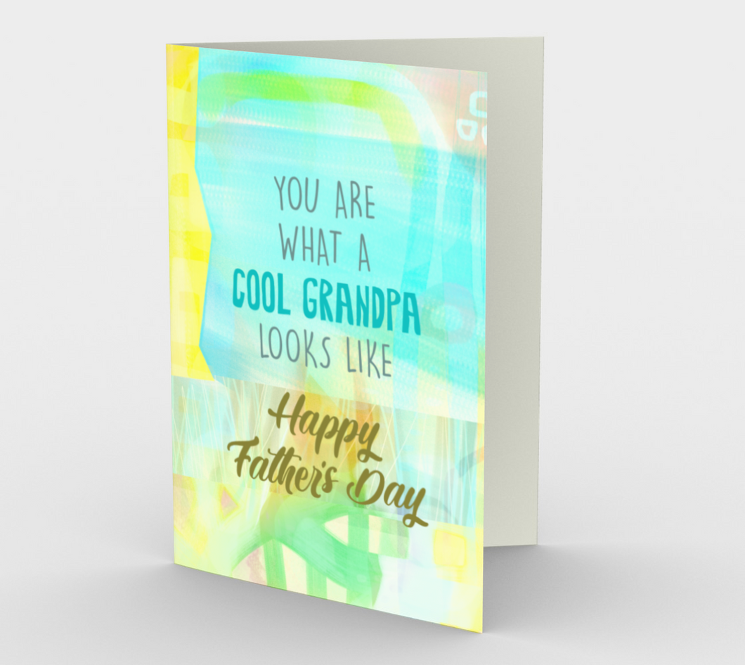 1228 Cool Grandpa Stationery Card by Deloresart - deloresartcanada