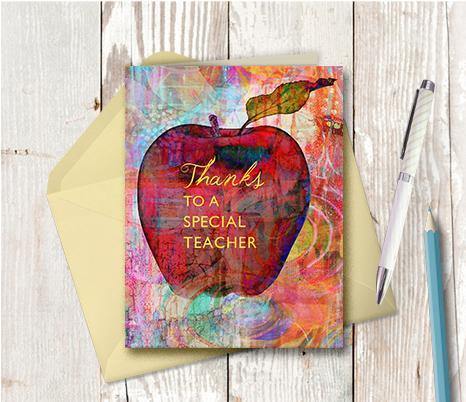 0267 Special Teacher Note Card - deloresartcanada