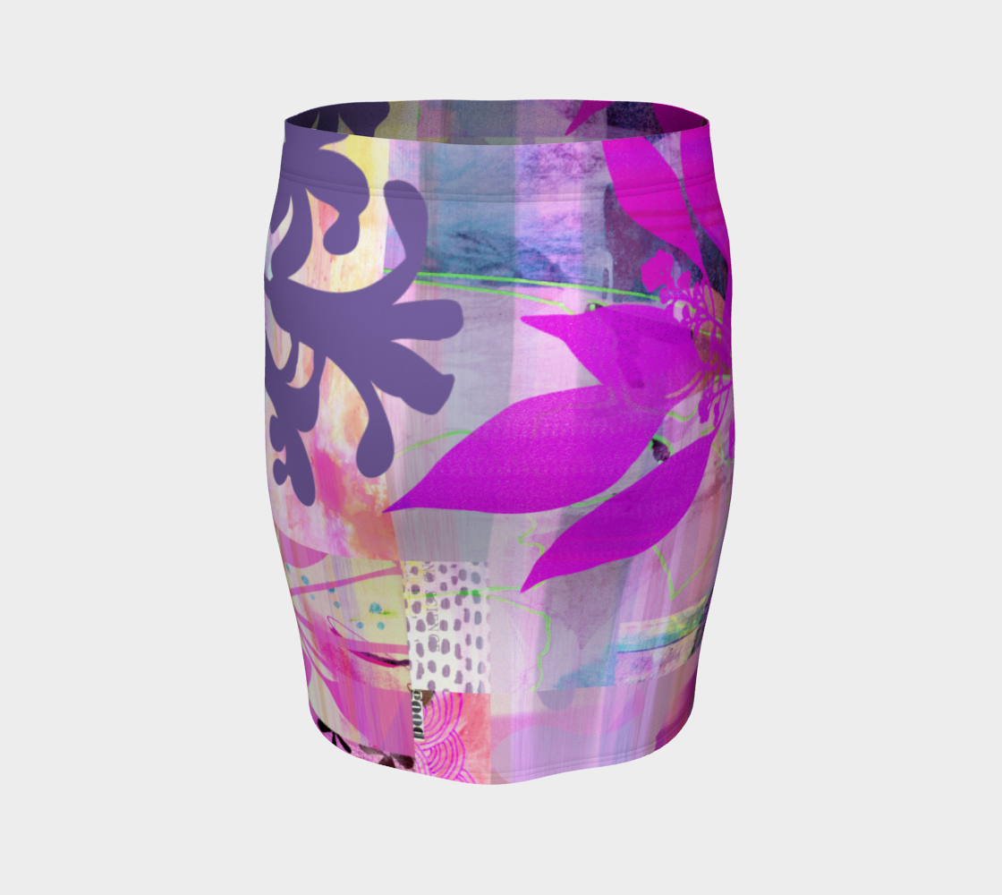 Verdant Island Fitted Skirt by Deloresart - deloresartcanada
