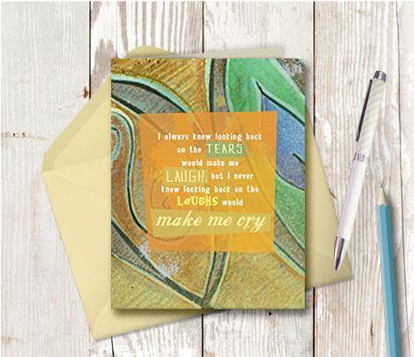 0276 Laughs Make Me Cry Note Card - deloresartcanada
