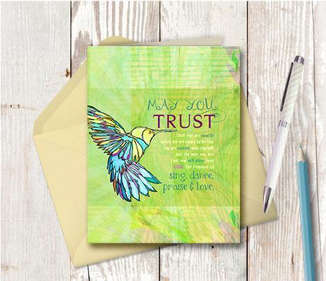 0285 May You Trust Note Card - deloresartcanada