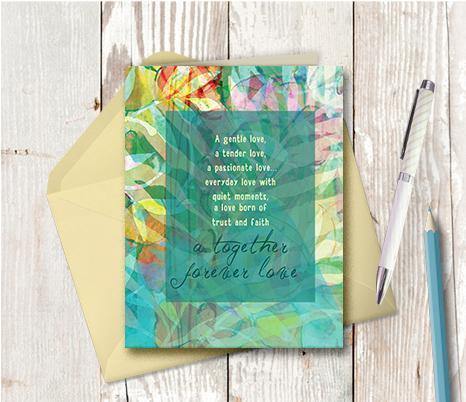0286 Together Forever Love Note Card - deloresartcanada