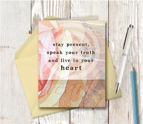 0293 Live In Your Heart Note Card - deloresartcanada
