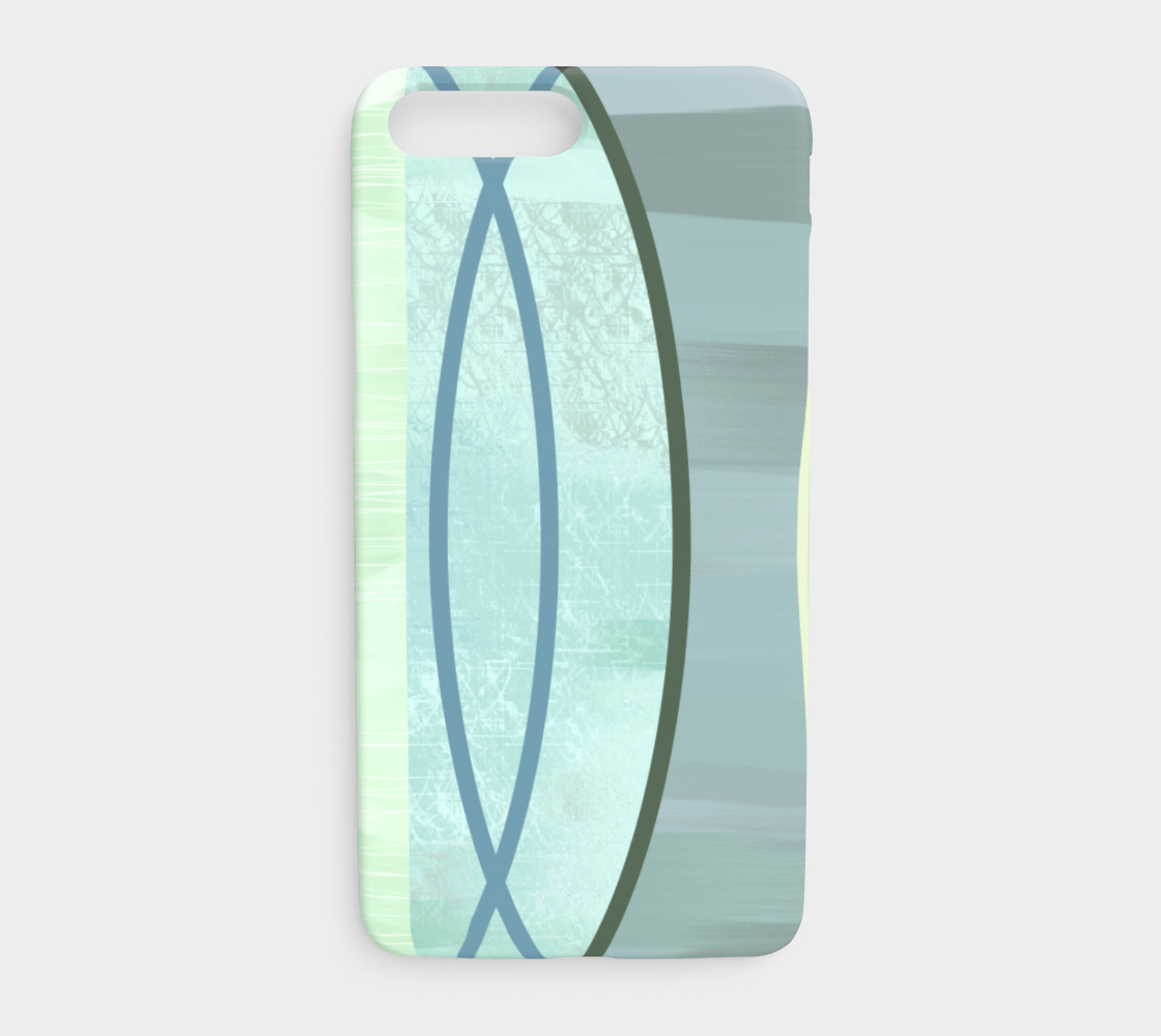 Del 487B Coaxial Soft Greens And Blues Device Case - deloresartcanada