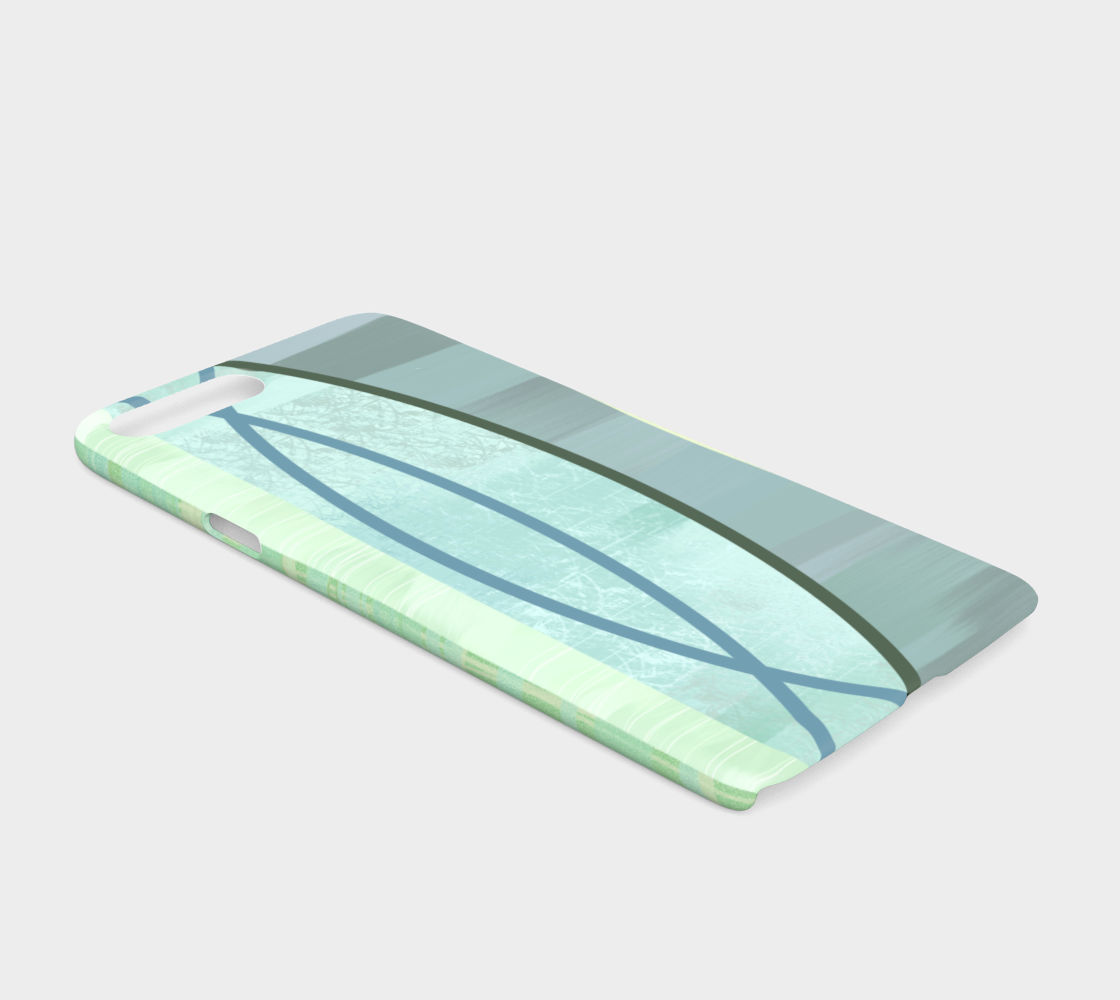 Del 487B Coaxial Soft Greens And Blues Device Case - deloresartcanada