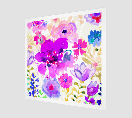 Magenta Floral - deloresartcanada