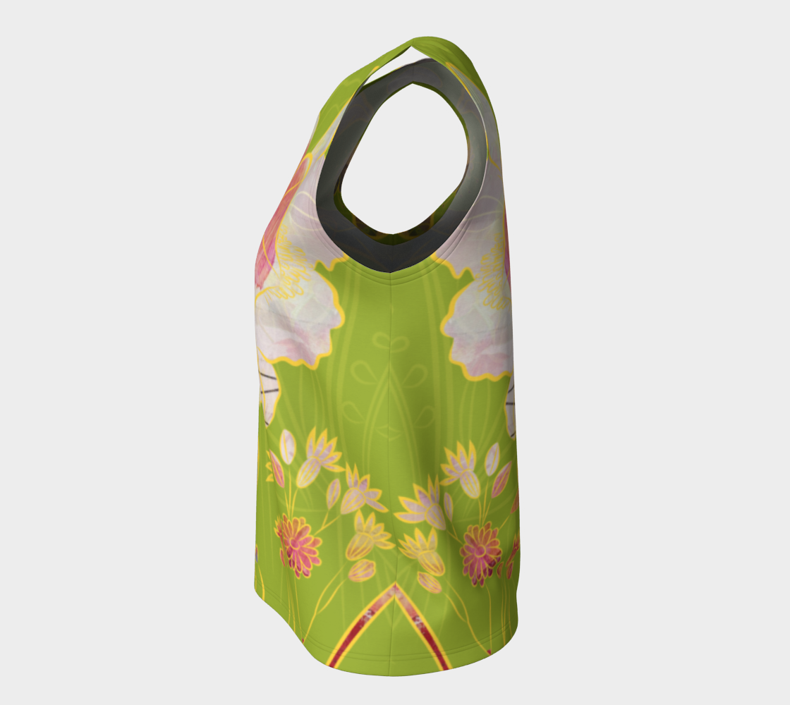 Subtle Soriya Loose Tank in Green - deloresartcanada