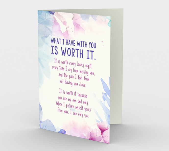 1392 What I Have With You Is Worth It Card by Deloresart - deloresartcanada