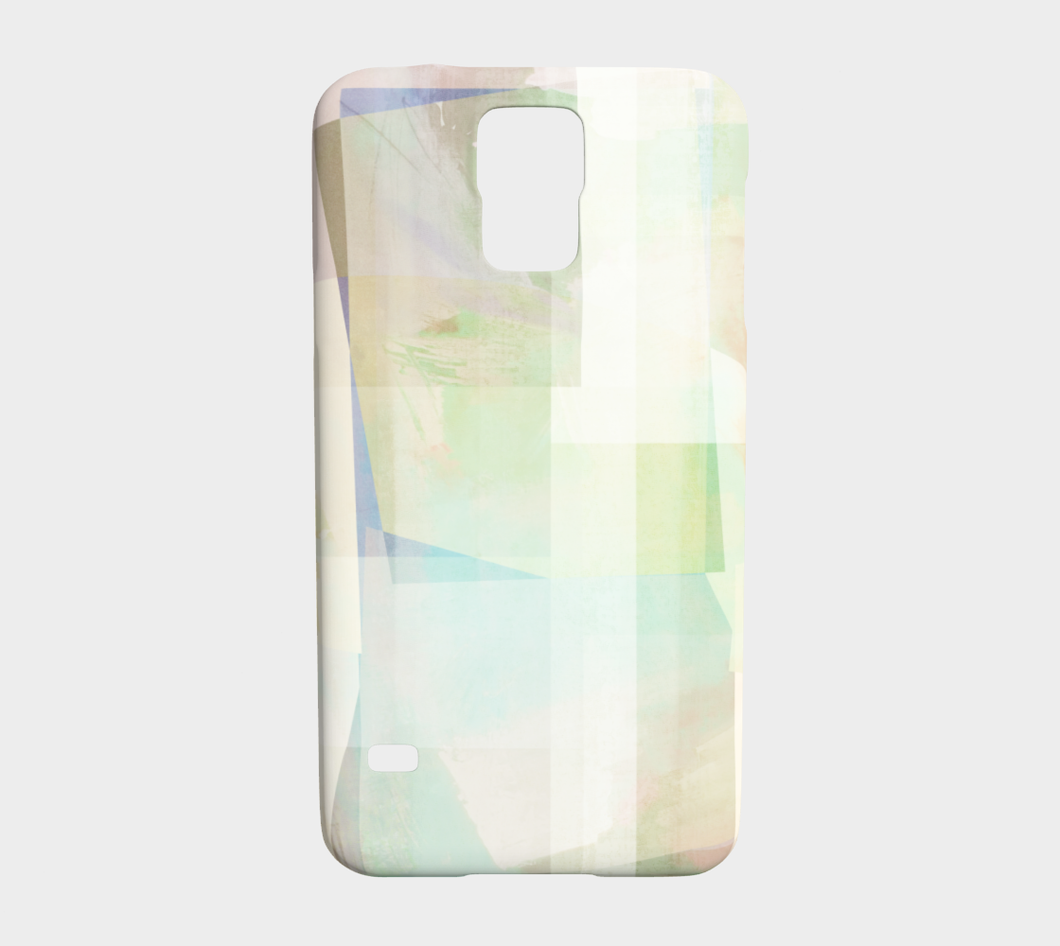 Del 490D Square Off Textured Purples And Greens Device Case - deloresartcanada