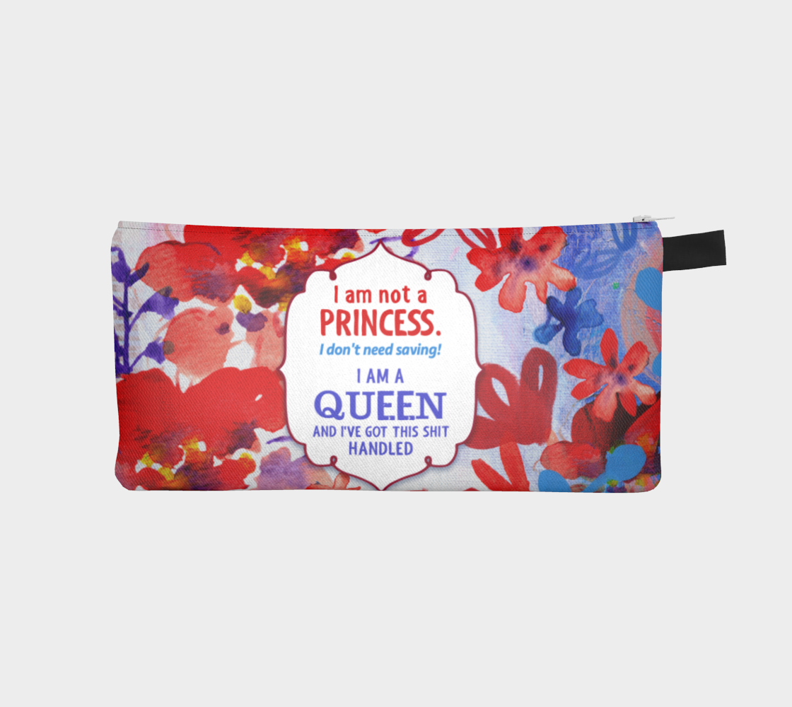 I Am a Queen Pencil Case by Deloresart