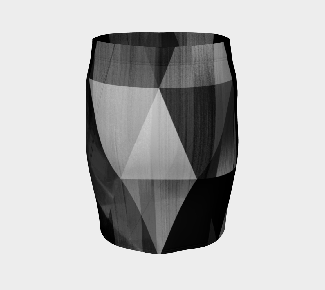 Unhinged Black Fitted Skirt by Deloresart - deloresartcanada