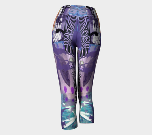 Elm Bud Collage Capris by Deloresart - deloresartcanada