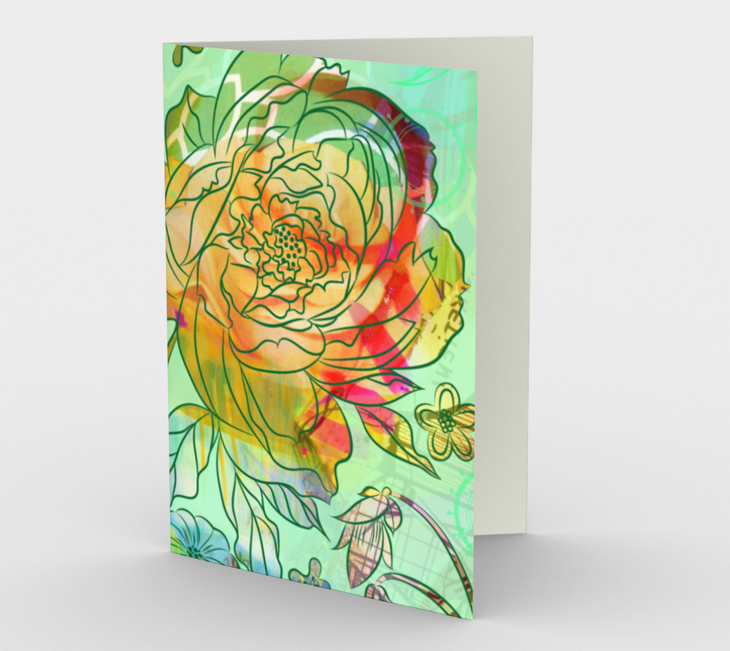 1235. Pearly Peony  Card by DeloresArt