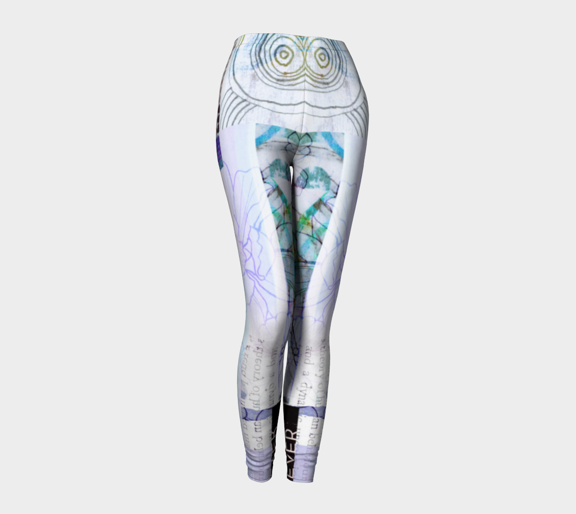 Trailing Petals Collage Leggings by Deloresart - deloresartcanada