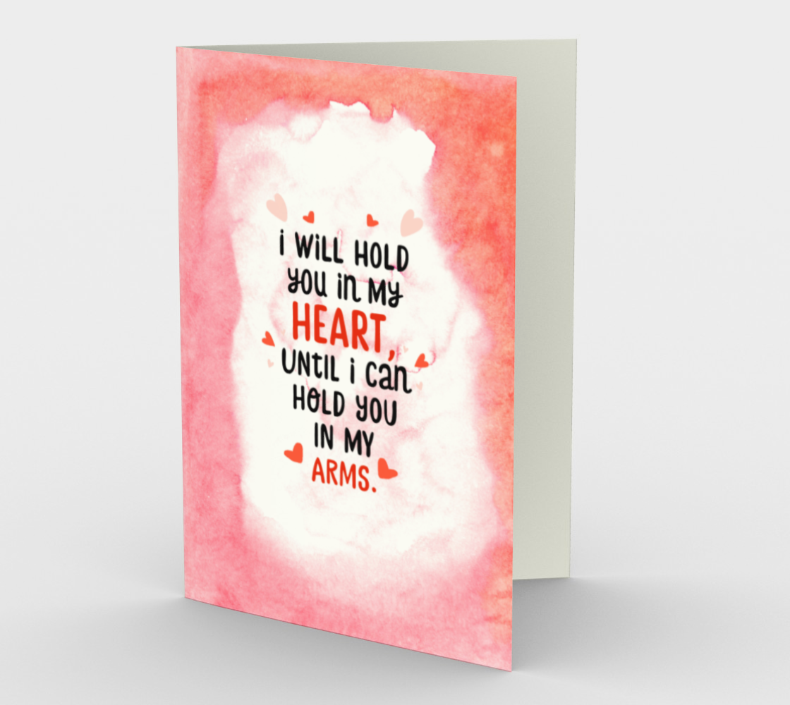 1388 I Will Hold You In My Heart Card by Deloresart