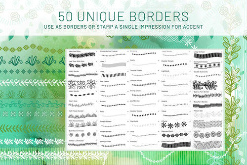 Volume 032 - Massive Collection Zen Inspired Brushes and Borders - deloresartcanada