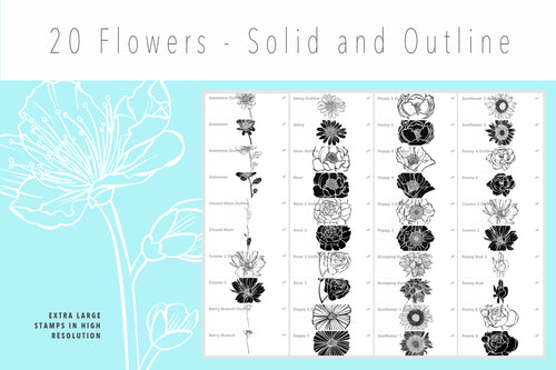 Volume 027 - Procreate Floral Brush Stamps 4