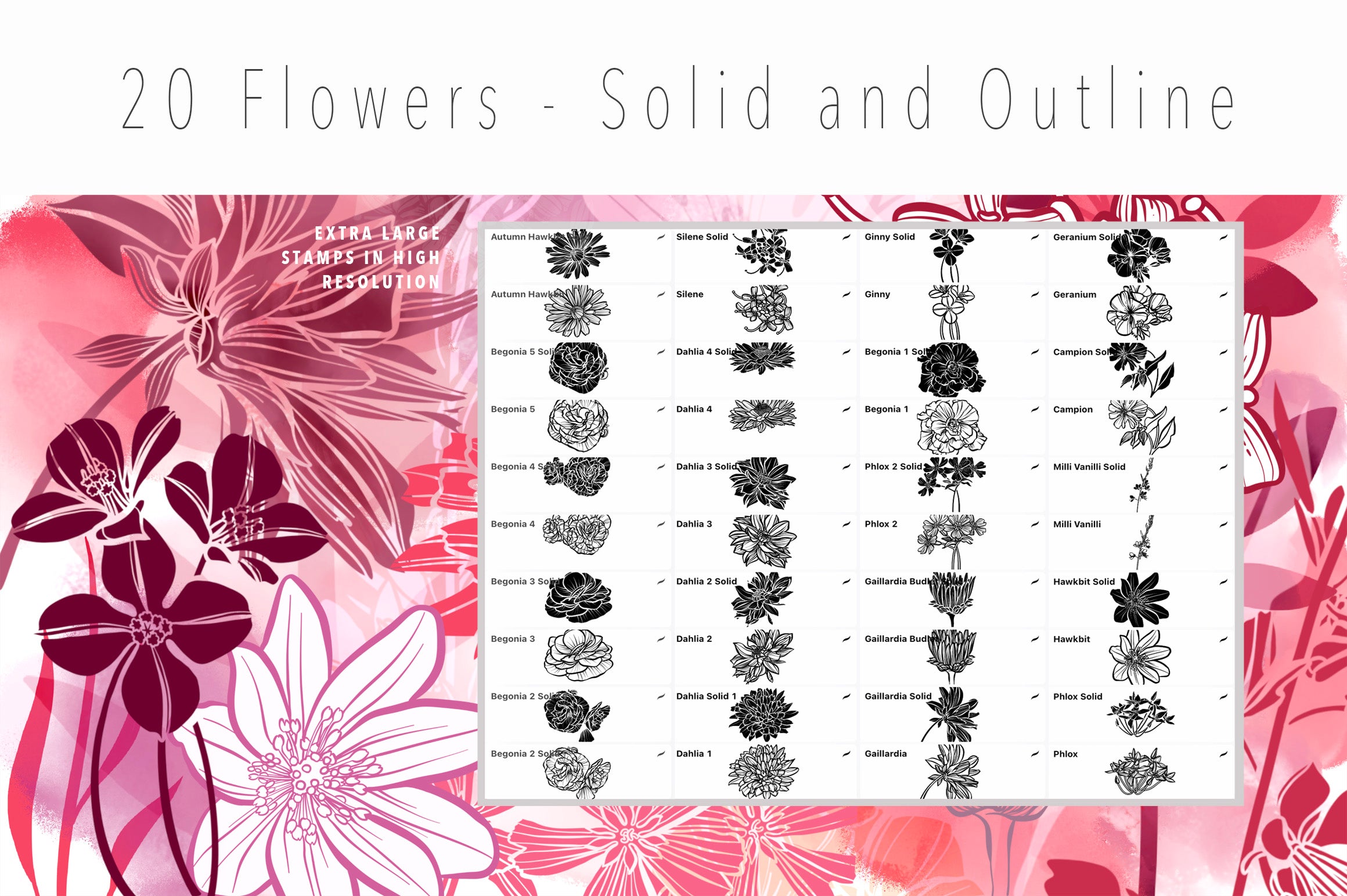 Volume 047 - Procreate Floral Brush Stamps 9